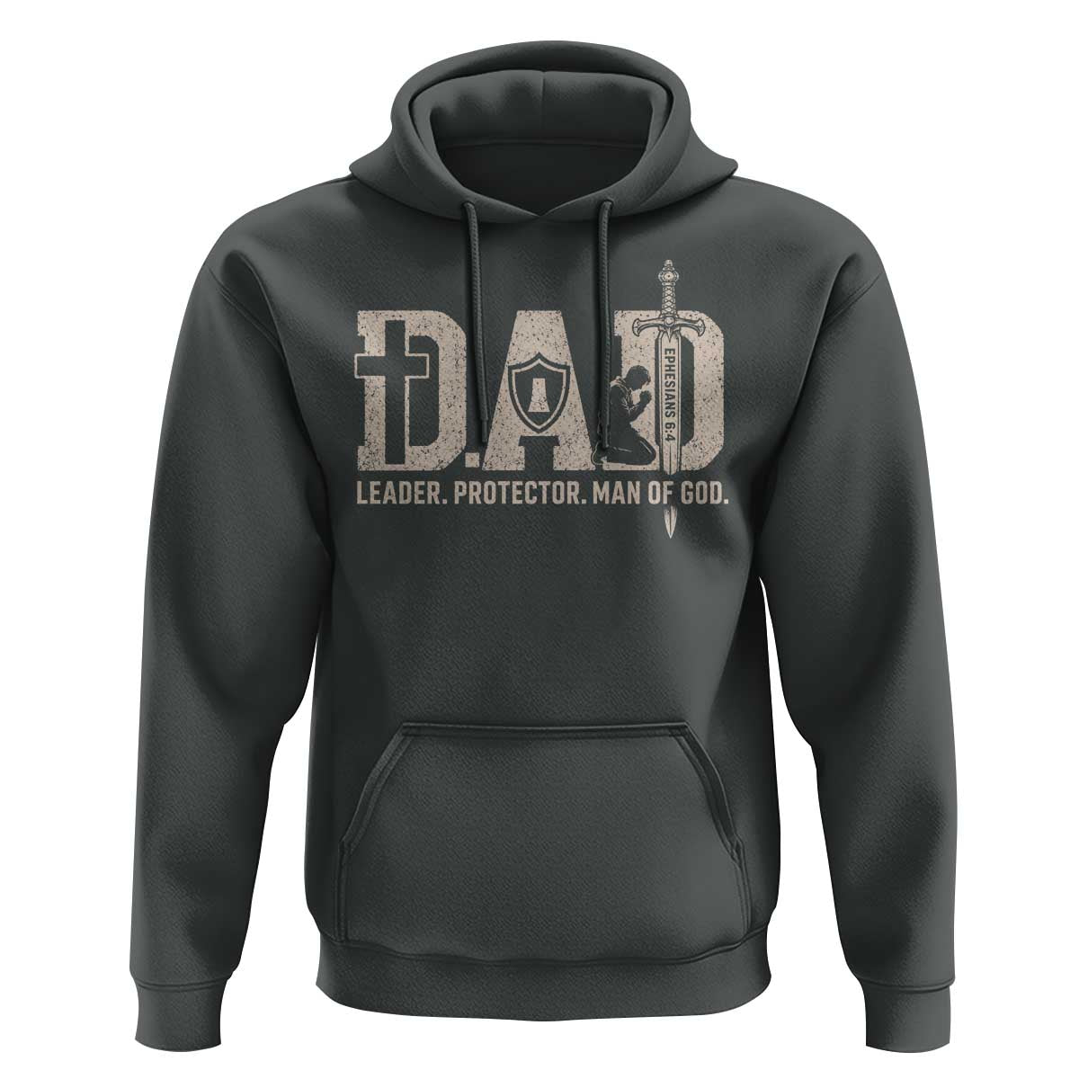 Christian Dad Hoodie Father Leader Protector Man Of God