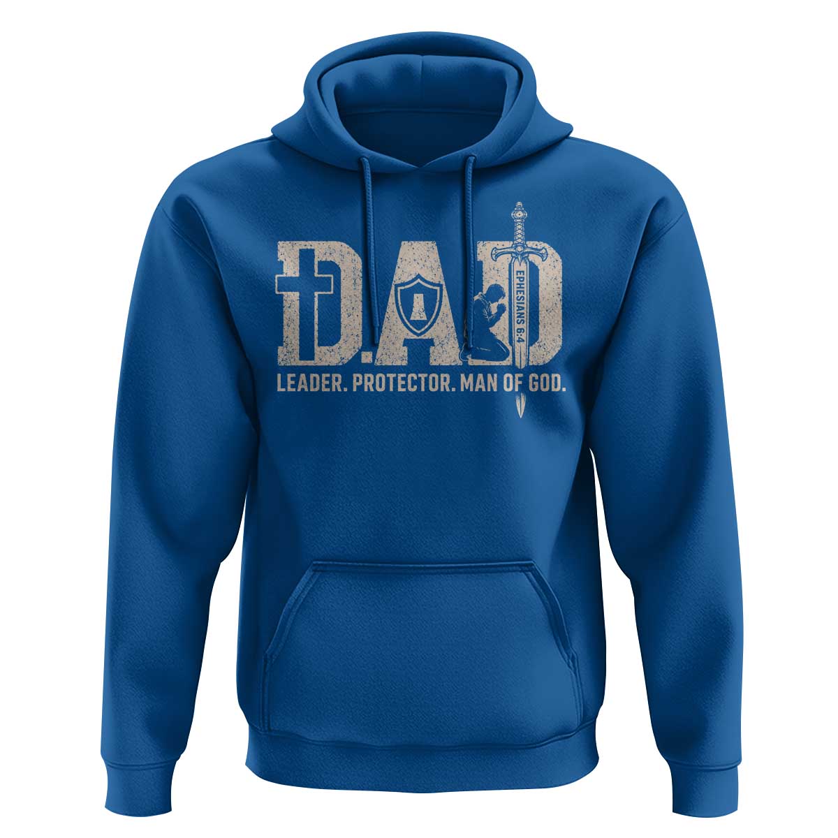 Christian Dad Hoodie Father Leader Protector Man Of God