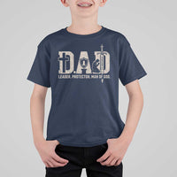 Christian Dad T Shirt For Kid Father Leader Protector Man Of God