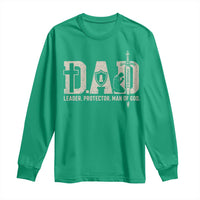 Christian Dad Long Sleeve Shirt Father Leader Protector Man Of God