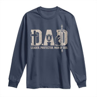 Christian Dad Long Sleeve Shirt Father Leader Protector Man Of God