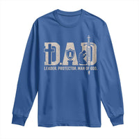 Christian Dad Long Sleeve Shirt Father Leader Protector Man Of God