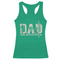 Christian Dad Racerback Tank Top Father Leader Protector Man Of God