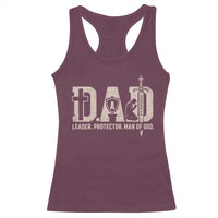 Christian Dad Racerback Tank Top Father Leader Protector Man Of God