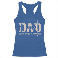 Christian Dad Racerback Tank Top Father Leader Protector Man Of God