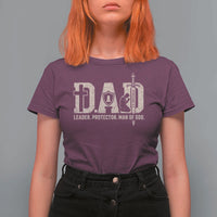 Christian Dad T Shirt For Women Father Leader Protector Man Of God