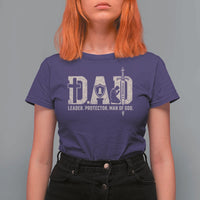 Christian Dad T Shirt For Women Father Leader Protector Man Of God