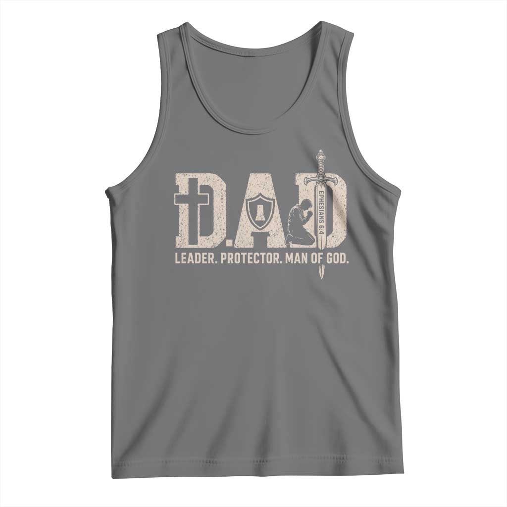 Christian Dad Tank Top Father Leader Protector Man Of God