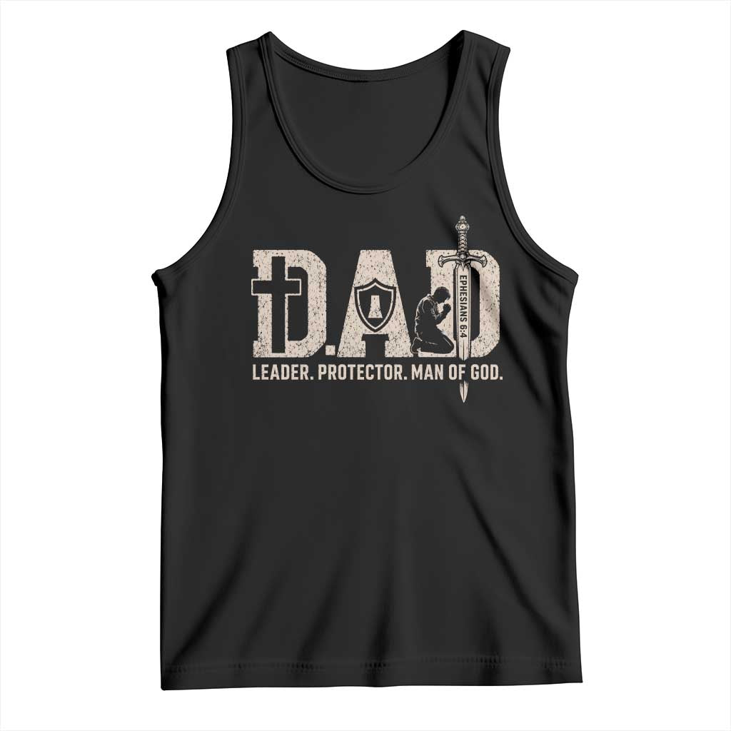 Christian Dad Tank Top Father Leader Protector Man Of God