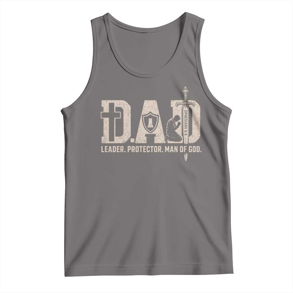 Christian Dad Tank Top Father Leader Protector Man Of God