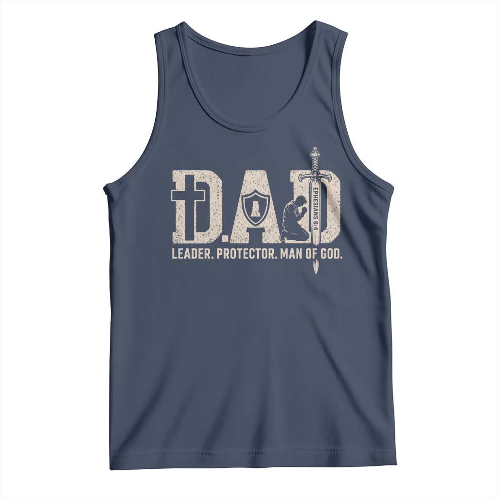 Christian Dad Tank Top Father Leader Protector Man Of God