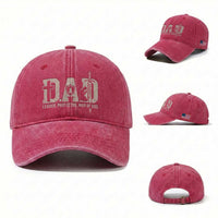 Christian Dad Washed Cotton Baseball Cap Father Leader Protector Man Of God