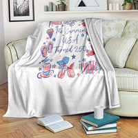 The Summer USA Turned 250 1776 2026 4th of July Throw Blanket