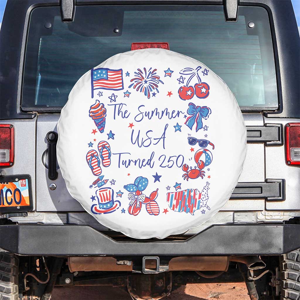 The Summer USA Turned 250 1776 2026 4th of July Spare Tire Cover