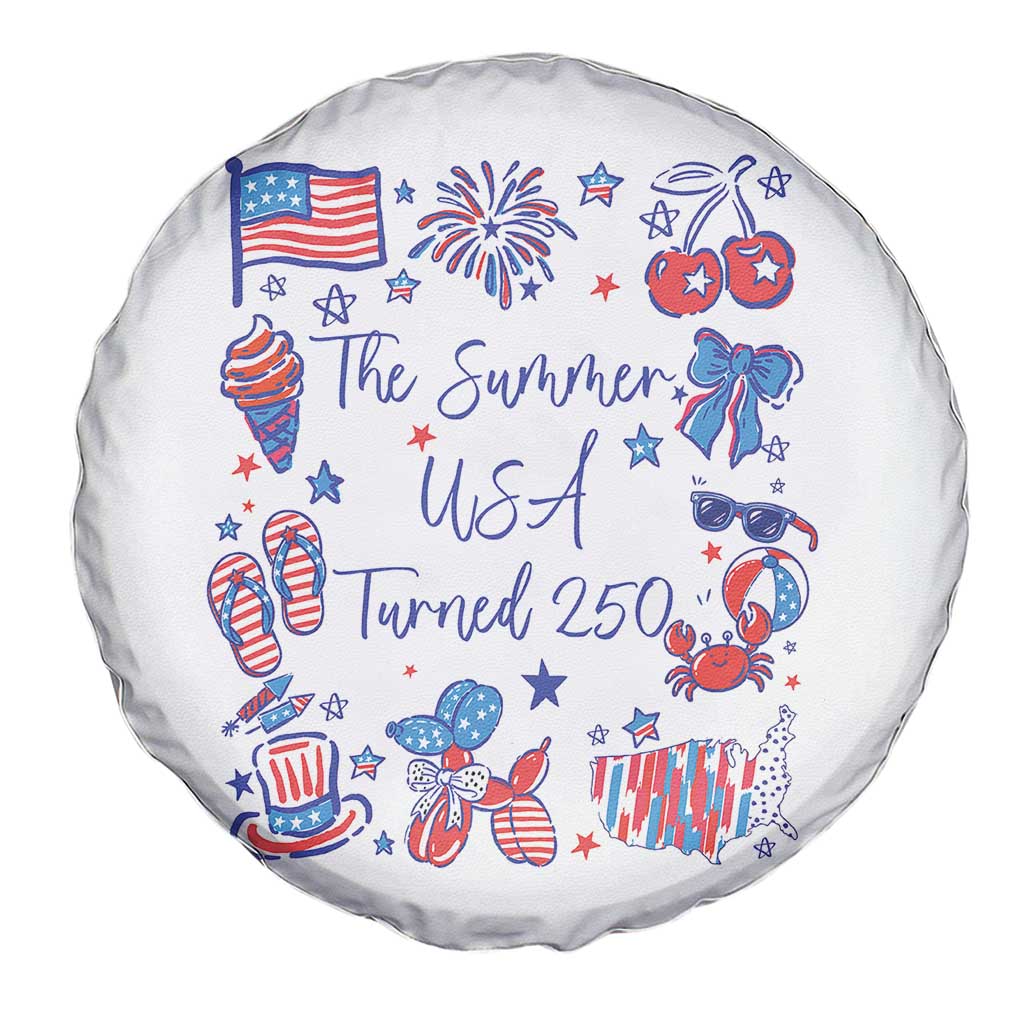 The Summer USA Turned 250 1776 2026 4th of July Spare Tire Cover