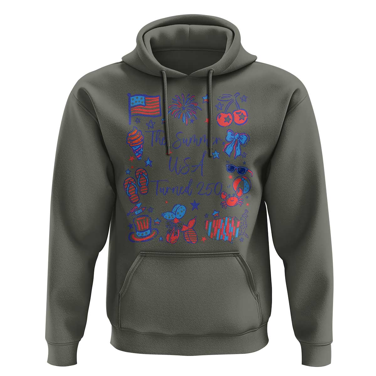 The Summer USA Turned 250 1776 2026 4th of July Hoodie