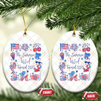 The Summer USA Turned 250 1776 2026 4th of July Ceramic Ornament