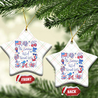 The Summer USA Turned 250 1776 2026 4th of July Ceramic Ornament