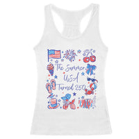 The Summer USA Turned 250 1776 2026 4th of July Racerback Tank Top