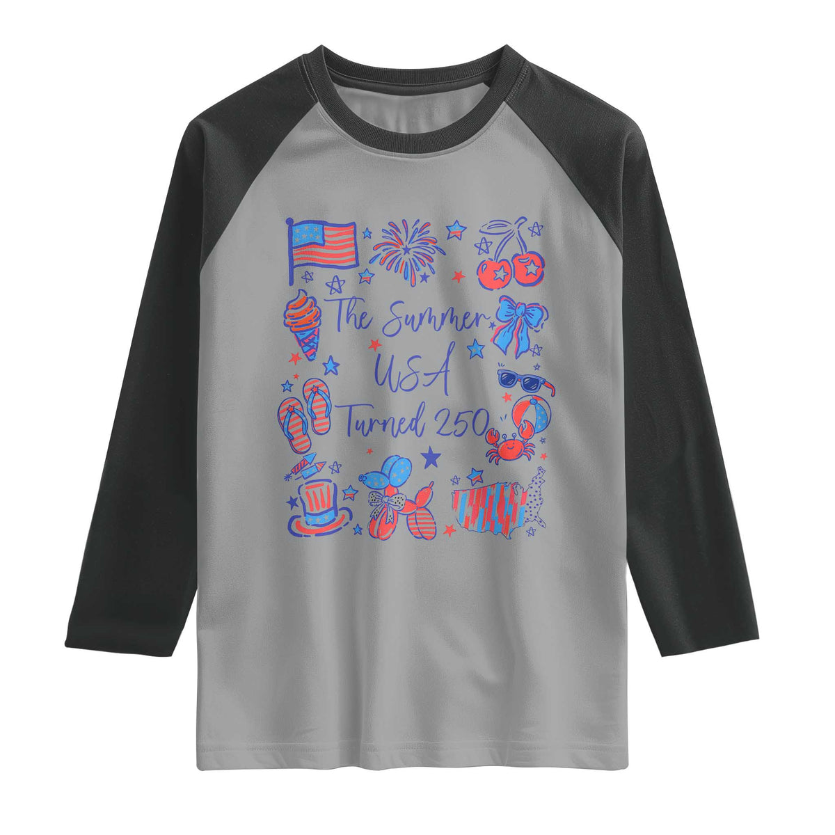 The Summer USA Turned 250 1776 2026 4th of July Raglan Shirt