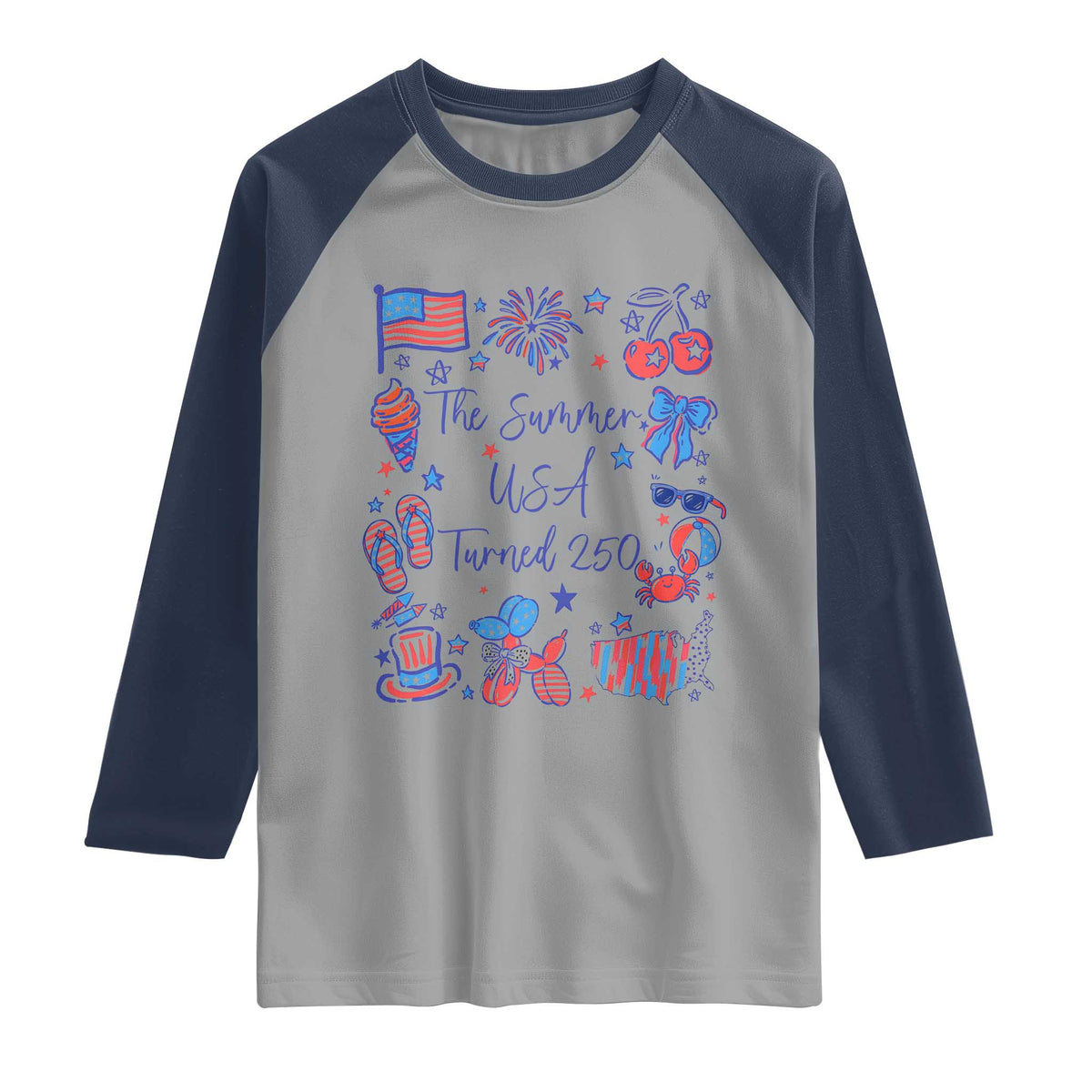 The Summer USA Turned 250 1776 2026 4th of July Raglan Shirt