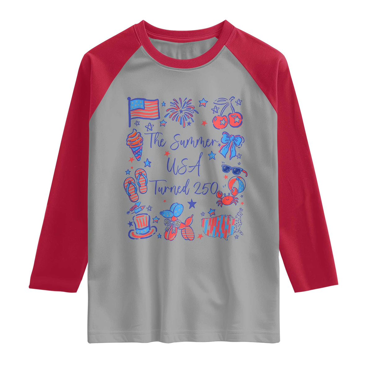 The Summer USA Turned 250 1776 2026 4th of July Raglan Shirt