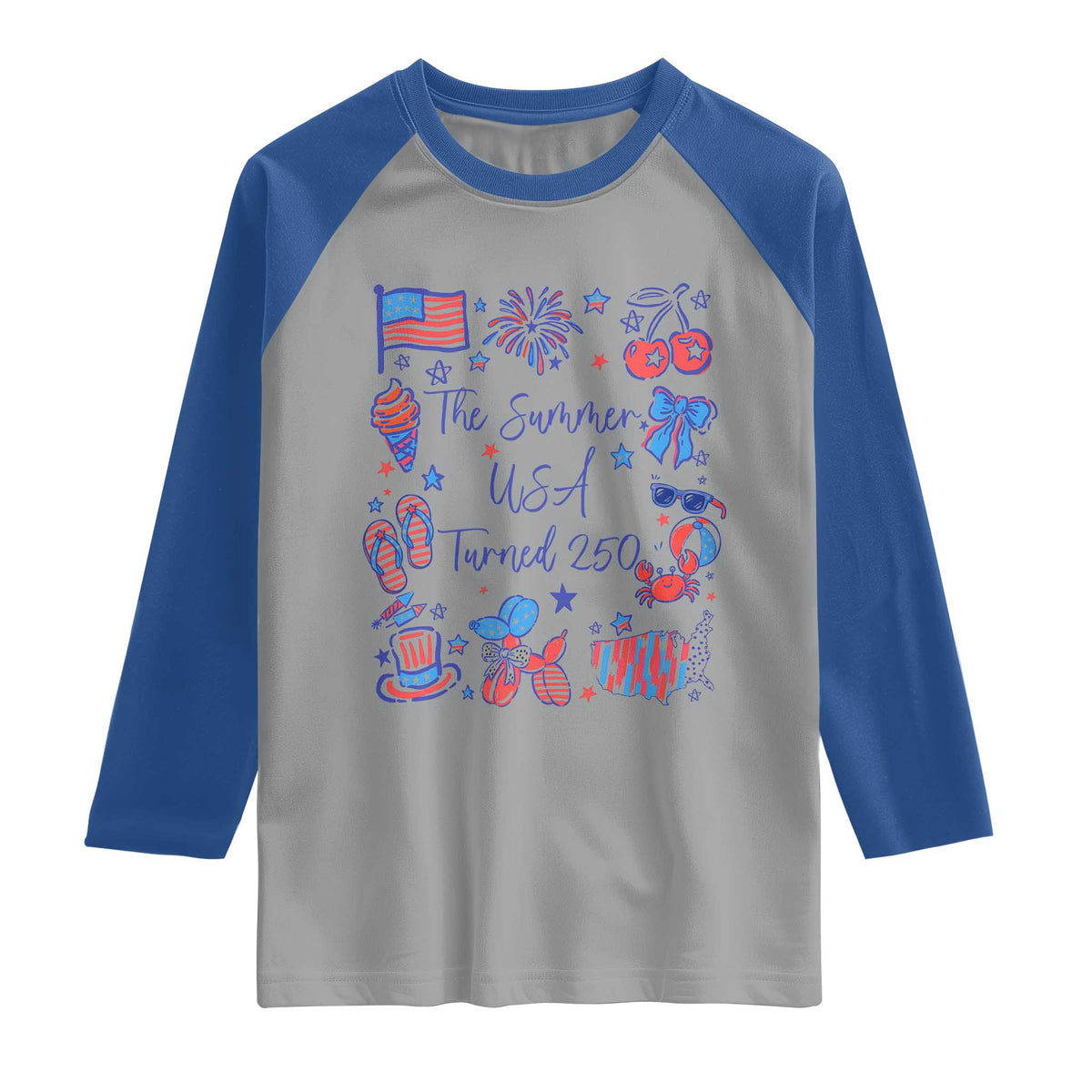 The Summer USA Turned 250 1776 2026 4th of July Raglan Shirt