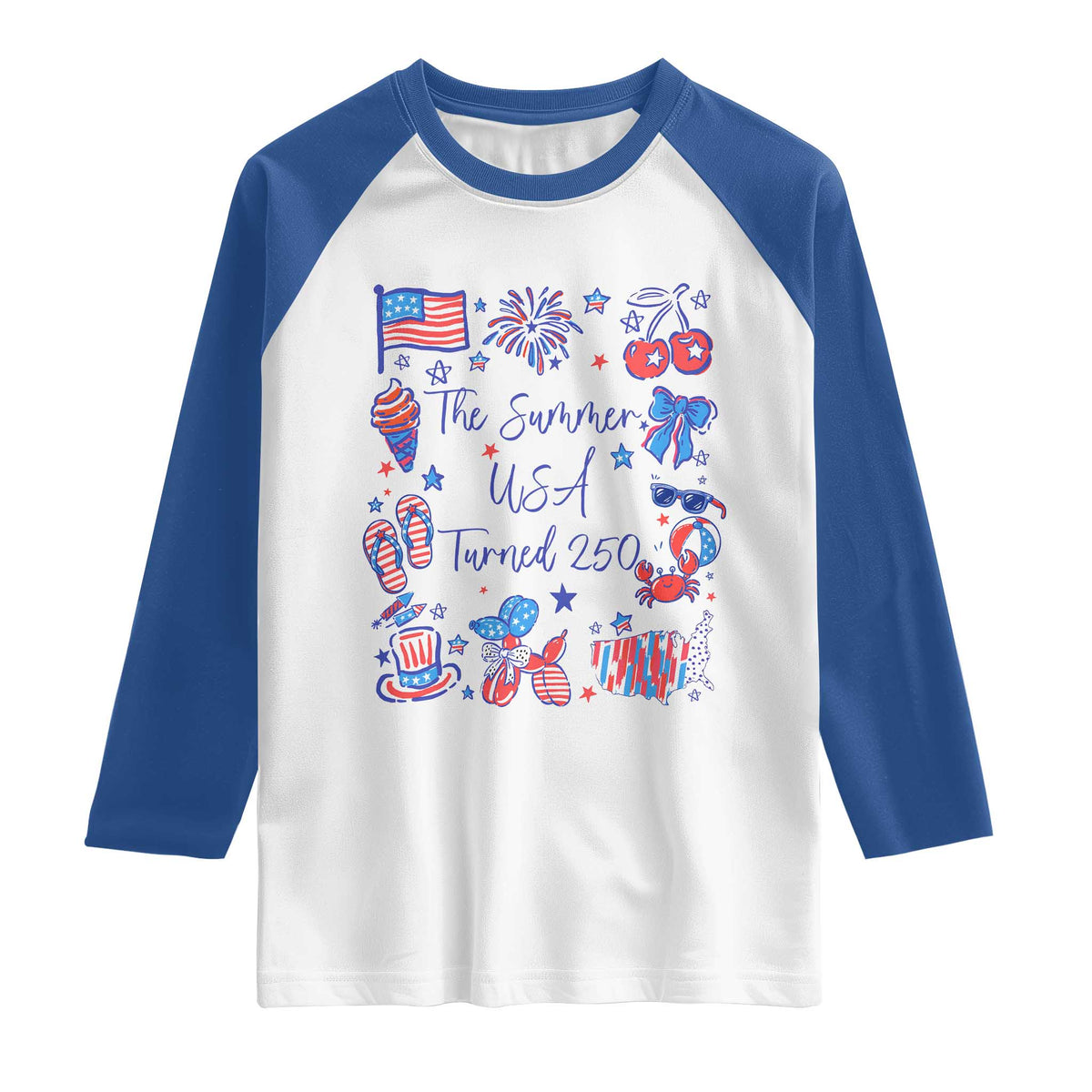 The Summer USA Turned 250 1776 2026 4th of July Raglan Shirt