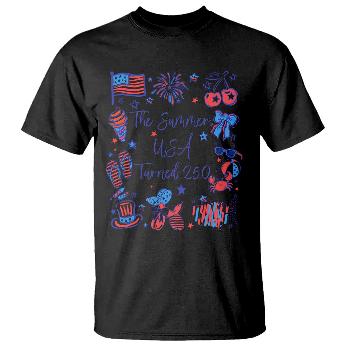 The Summer USA Turned 250 1776 2026 4th of July T Shirt