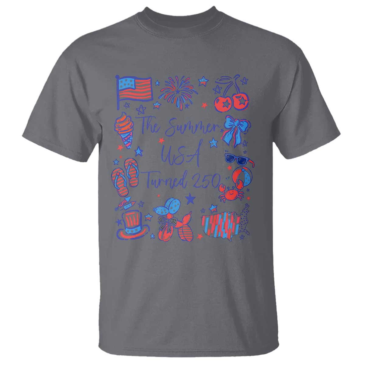 The Summer USA Turned 250 1776 2026 4th of July T Shirt