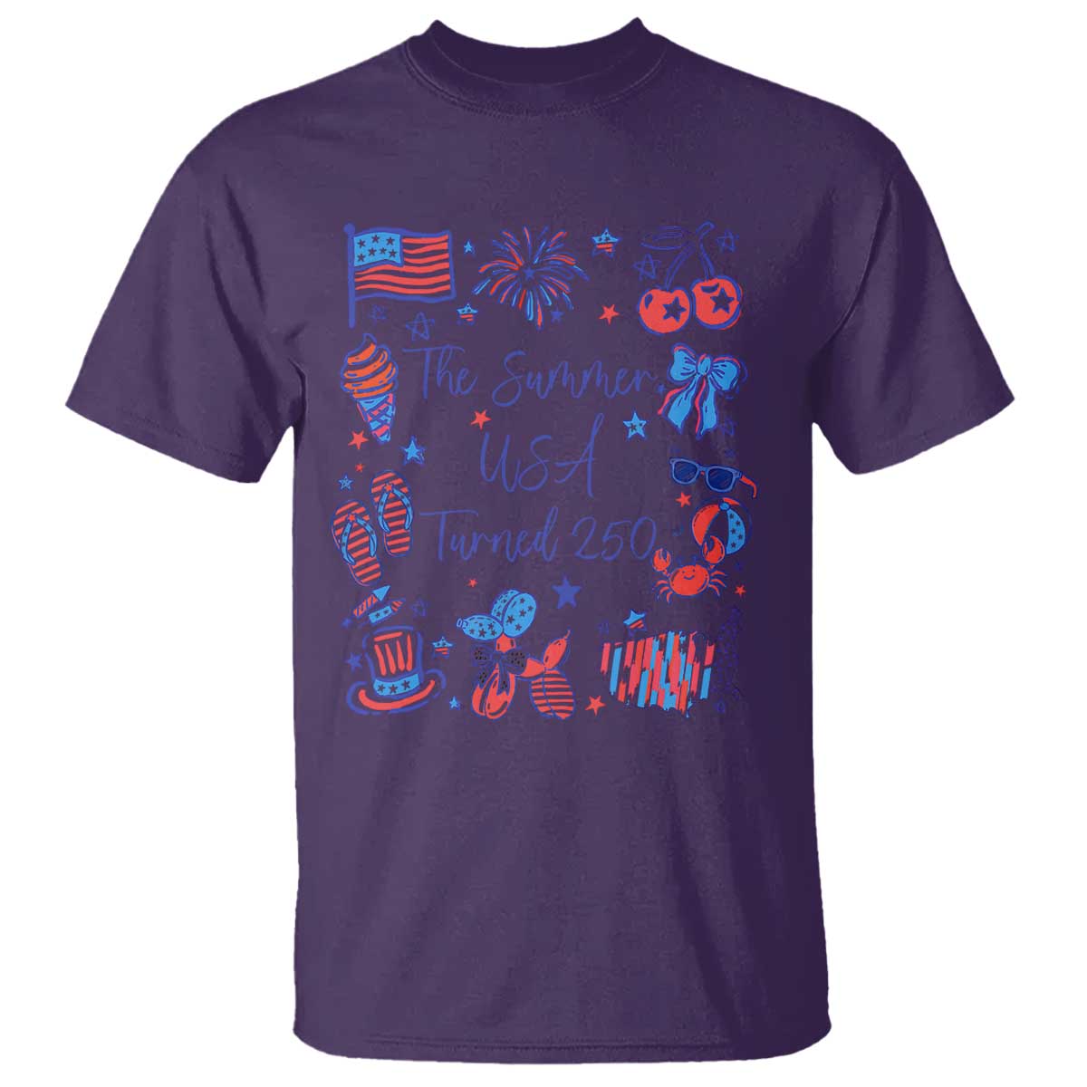 The Summer USA Turned 250 1776 2026 4th of July T Shirt