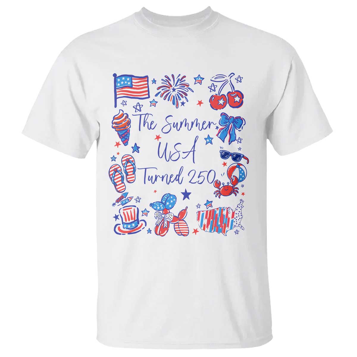 The Summer USA Turned 250 1776 2026 4th of July T Shirt