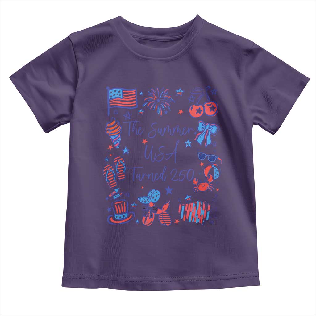 The Summer USA Turned 250 1776 2026 4th of July Toddler T Shirt