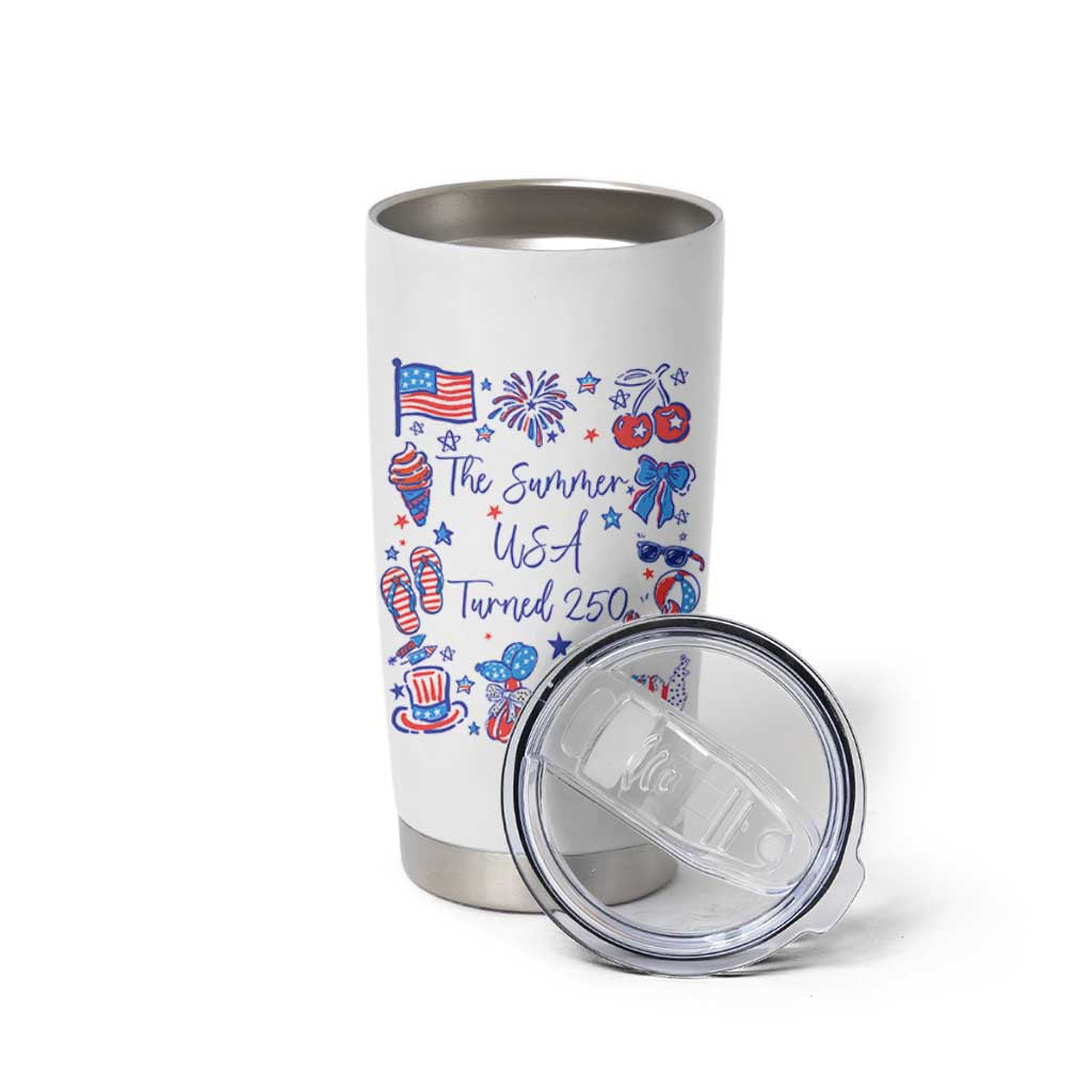 The Summer USA Turned 250 1776 2026 4th of July Tumbler Cup