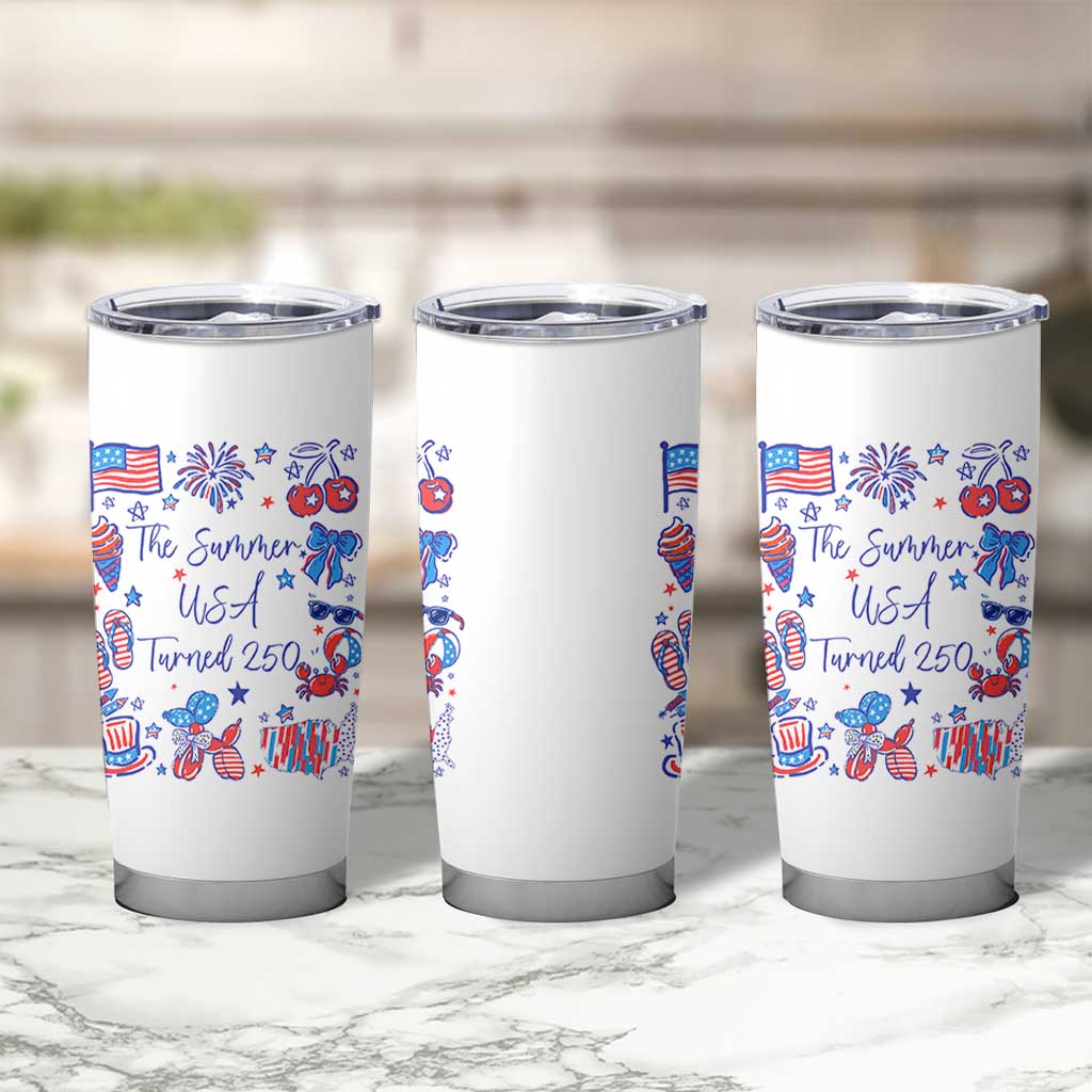 The Summer USA Turned 250 1776 2026 4th of July Tumbler Cup