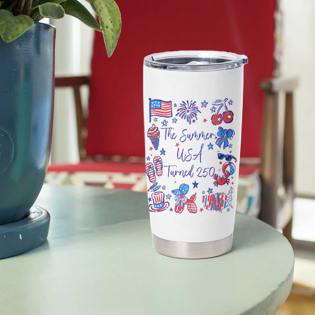 The Summer USA Turned 250 1776 2026 4th of July Tumbler Cup