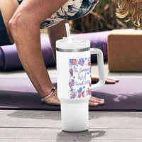 The Summer USA Turned 250 1776 2026 4th of July Tumbler With Handle