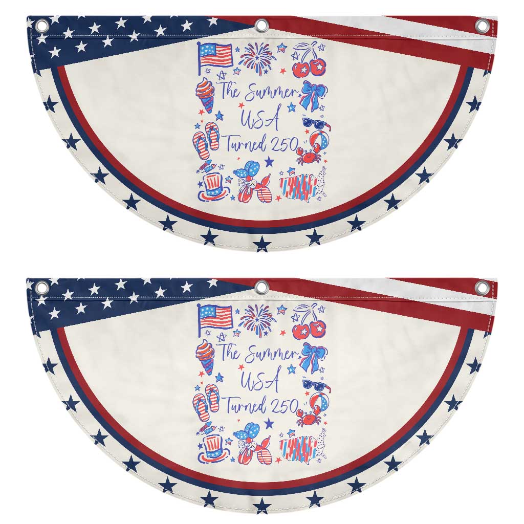 The Summer USA Turned 250 1776 2026 4th of July Patriotic Fan Flag