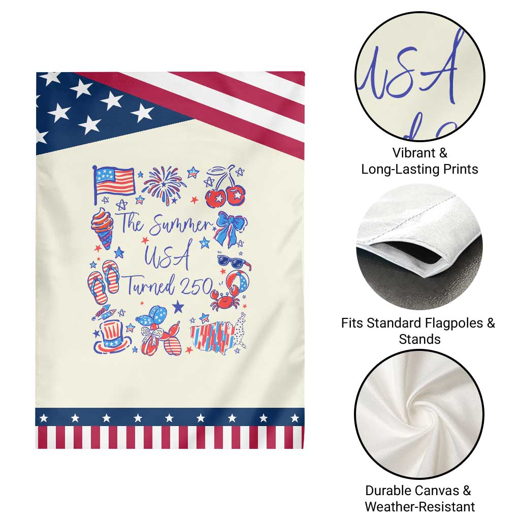 The Summer USA Turned 250 1776 2026 4th of July Patriotic Garden Flag