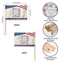 The Summer USA Turned 250 1776 2026 4th of July Patriotic Handheld Flag
