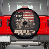 Train USA 250th Anniversary Spare Tire Cover American Iron Spirit Steam Locomotive Railroad Train Engine