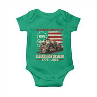 Train USA 250th Anniversary Baby Onesie American Iron Spirit Steam Locomotive Railroad Train Engine