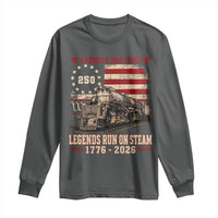 Train USA 250th Anniversary Long Sleeve Shirt American Iron Spirit Steam Locomotive Railroad Train Engine