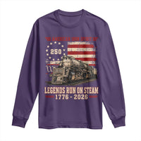 Train USA 250th Anniversary Long Sleeve Shirt American Iron Spirit Steam Locomotive Railroad Train Engine