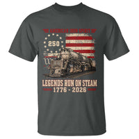 Train USA 250th Anniversary T Shirt American Iron Spirit Steam Locomotive Railroad Train Engine