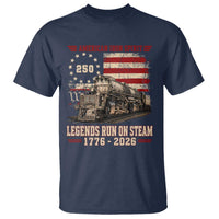 Train USA 250th Anniversary T Shirt American Iron Spirit Steam Locomotive Railroad Train Engine