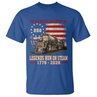 Train USA 250th Anniversary T Shirt American Iron Spirit Steam Locomotive Railroad Train Engine
