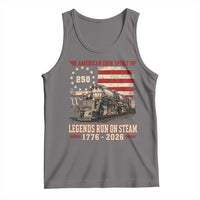 Train USA 250th Anniversary Tank Top American Iron Spirit Steam Locomotive Railroad Train Engine