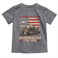 Train USA 250th Anniversary Toddler T Shirt American Iron Spirit Steam Locomotive Railroad Train Engine