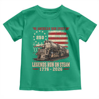 Train USA 250th Anniversary Toddler T Shirt American Iron Spirit Steam Locomotive Railroad Train Engine